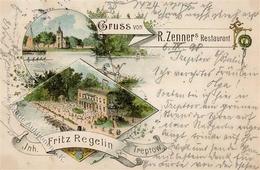 Treptow (O1193) Gasthaus Zenner  Lithographie 1898 I- - Cameroun