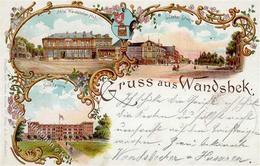 Wandsbek (2000) Hotel Wandsbeker Hof Lübeker Strasse Kaserne Lithographie 1898 II (Stauchung) - Cameroon