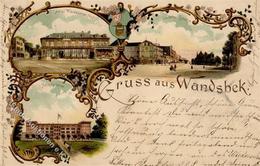 Wandsbek (2000) Hotel Wandsbeker Hof Lübeker Strasse Kaserne Lithographie 1903 I-II (Marke Entfernt) - Cameroon