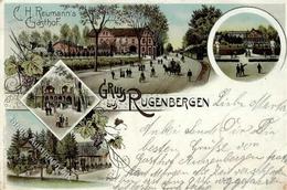 Bönningstedt (2087) Gasthaus Rugenbergen Eisenbahn  Lithographie 1903 I- Chemin De Fer - Cameroon