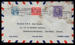 CANADA - MONTREAL / 1955 LETTRE AVION POUR LA FRANCE (ref LE2900) - Briefe U. Dokumente