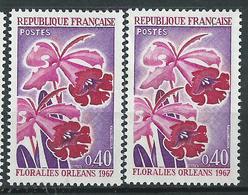 [27] Variété : N° 1528 Floralies Fond Violet Clair Au Lieu De Violet + Normal ** - Ungebraucht