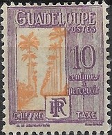 GUADELOUPE 1928 Postage Due - 10c Allee Dumanoir, Capesterre MH - Segnatasse