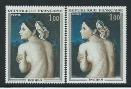 [27] Variété : N° 1530 Ingres Fond Bleu-gris Au Lieu De Bleu Vif + Normal ** - Ungebraucht