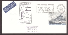TAAF - 1978 - Enveloppe Gauffrée Avec PA N° 47 - Cachets "Iles Kerguelen", "Léopard De Mer", "Port Aux Français" - Brieven En Documenten
