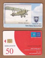 AC - TURK TELECOM PHONECARDS - POTEZ 25A - 2 1928 - 34 20 CREDITS: 50 DATE: 2006 - Avions