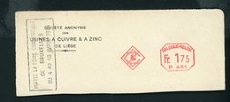 EMPREINTE DE MACHINE A AFFRANCHIR C&Z "B461 Fr 175" DE 1934 SUR FRAGMENT - ...-1959