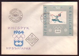 BULGARIA / BULGARIE - 1964 - Jeux Olimpique D'Hiver - Bl -  FDC - FDC