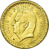 Monnaie, Monaco, 2 Francs, Undated (1943), Poissy, SUP, Cupro-Aluminium - 1922-1949 Louis II