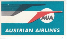 ANTIGUA ETIQUETA DE LA COMPAÑIA AEREA AUSTRIAN AIRLINES (AVION-PLANE) AUA - Etiquetas De Equipaje