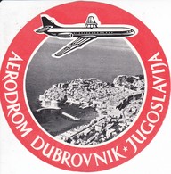 ANTIGUA ETIQUETA DE LA COMPAÑIA AEREA AERODROM DUBROVNIK (AVION-PLANE) JUGOSLAVIJA - Baggage Labels & Tags