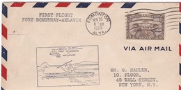 Canada - 1ère Liaison Aérienne Entre Fort MC Murray Et AKLAVIC - 26/11/1929 - 27/12/1929 - Premiers Vols