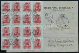 1945 Levelezőlap 25 X 2P Kisegítő Portóval Portózva. A Bélyeges Portózás Ebben A Díjszabásban Már Rendkívül Ritka! - Andere & Zonder Classificatie