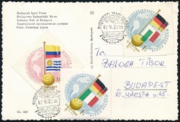 1962 Labdarugó VB 1Ft Eltolódott Zöld Színnyomattal Képeslapon. Rendkívül Ritka Nyomási Eltérés! / Mi 1833 With Shifted  - Otros & Sin Clasificación