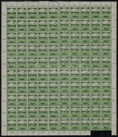 ** Baranya I. 1919 Arató 45f/5f Teljes 100-as ív Középen Szétvált Fogazással, Alul ívszél Hiánnyal, Sok Kisebb, Nagyobb  - Andere & Zonder Classificatie