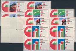 ** 1975 Felszabadulás Sor Vágott Négyestömbökben, Ajándék Változat (20.000) / Mi 3026-3030 Imperforate Blocks Of 4, Pres - Other & Unclassified