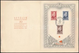 1949 Sztálin Vágott Sor Emléklapon - Other & Unclassified