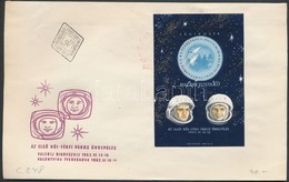 1963 Az Első Női-férfi Páros űrrepülés Vágott Blokk FDC-n (4.500) - Altri & Non Classificati