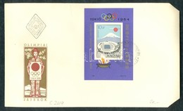 1964 Olimpia (II.)- Tokió Vágott Blokk FDC-n (4.000) - Andere & Zonder Classificatie