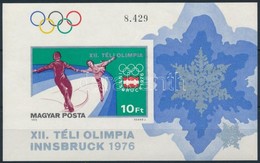 ** 1975 Téli Olimpia (V.) - Innsbruck Vágott Blokk (3.500) - Altri & Non Classificati