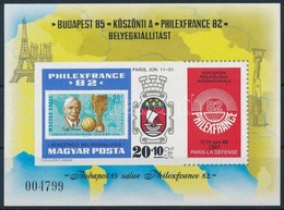 ** 1982 Philexfrance Vágott Blokk (3.500) - Andere & Zonder Classificatie