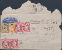 Franciaország 1873 Pénzes Levél Előlap Magas Bérmentesítéssel / France 1873 Cover Front Of Insured Cover - Autres & Non Classés