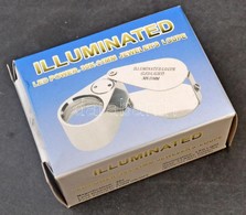 Illuminated / 30x-21mm LED Világítással Ellátott Fém Nagyító új állapotban, Eredeti Dobozában - Autres & Non Classés