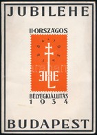 1934 Jubilehe Bélyegkiállítás Tájékoztató Füzete / Stamp Exposition Information Booklet - Sonstige & Ohne Zuordnung