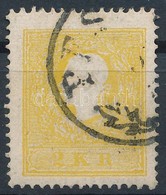 O 1858 2kr Sötétsárga II. Centrált / Dark Yellow, Centered 'PES(TH)' Signed: Seitz. Certificate: Strakosch - Sonstige & Ohne Zuordnung