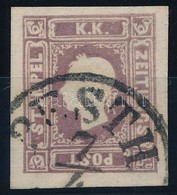 O 1858 Sötétlila Hírlapbélyeg Nagy Szélekkel / Newspaper Stamp Dark Lilac With Large Margins 'PESTH' Certificate: Strako - Sonstige & Ohne Zuordnung