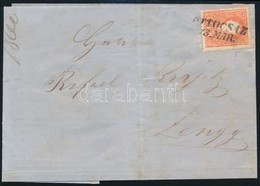 Ca. 1858 5kr II. Távolsági Levélen / On Domestic Cover 'OTTOCSAZ' - Andere & Zonder Classificatie