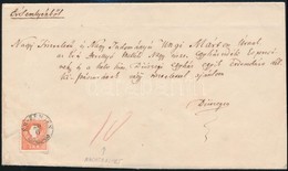 1859 5kr II. Levélen 10kr Portóval / On Cover With 10kr Postage Due 'ÉR-SEMJÉN' - Diószeg - Other & Unclassified