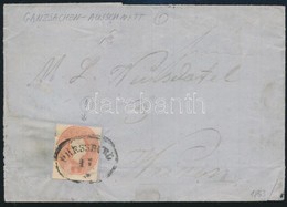 1863 5kr Díjjegyes Kivágás Bélyegként Felhasználva Levélen / 5kr PS-cutting Used As Stamp On Cover 'PRESSBURG' - Sonstige & Ohne Zuordnung