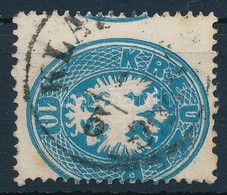 O 1863 10kr Kék, Extrém Elfogazással / Blue, Strongly Shifted Perforation 'KLA(USENBUR)G' Certificate: Steiner - Otros & Sin Clasificación
