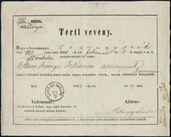 1866 Térti Vevény 'LIPTÓ ST. MIKLÓS' - 'CASCHAU' - Sonstige & Ohne Zuordnung