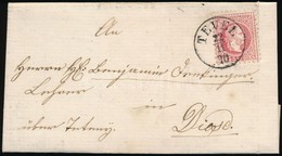 1870 5kr Levélen / On Cover 'TEVEL' - 'DIÓSD' - Other & Unclassified