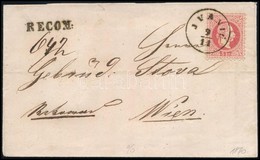 1870 5kr Ajánlott Levélen, Hátoldalán 10kr Bélyeggel / 5kr On Registered Cover, 10kr On The Backside 'JVANIC' - Wien - Autres & Non Classés