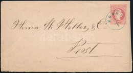 1870 5kr Díjjegyes Boríték / PS-cover, Kék / Blue 'MOHOL' - Other & Unclassified