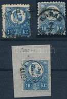 O 1871 3 Db Réznyomat 10kr Szép Bélyegzésekkel 'ZIRCZ', 'KARÁD', 'NEU GRADISKA' - Other & Unclassified