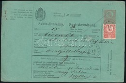 1872 5kr Posta-Utalvány 5kr Bélyeggel - Other & Unclassified