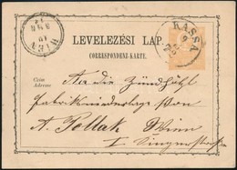 1872 Díjjegyes Levelezőlap / PS-card 'KASSA' - Autres & Non Classés