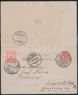 1891 Díjkiegészített Díjjegyes Levelezőlap Zürichbe - Other & Unclassified
