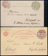 1893-1896 2kr Zárt Levelezőlap Díjkiegészítéssel + UPU Díjjegyes Levelezőlap - Other & Unclassified