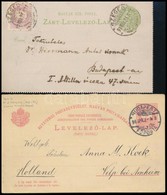 1893-1896 2kr Zárt Levelezőlap Díjkiegészítéssel + UPU Díjjegyes Levelezőlap - Sonstige & Ohne Zuordnung