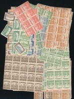 ** 1919 Magyar Posta 660 Db Bélyeg ívdarabokban, Tömbökben - Other & Unclassified