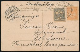1900 Képeslap (középen Törött) ,,OROSZKA BARS' Mozgóposta Bélyegzéssel, Debrecenbe Küldve - Autres & Non Classés