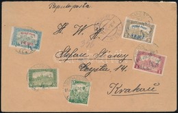 1918.07.10. Repülő Posta Sor + Kiegészítő Bérmentesítés Légi Levélen Krakkóba / Mi 210-211 + Additional Franking On Airm - Other & Unclassified