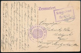 1915 Tábori Posta Képeslap 'FP 630' , 'K.u.K. WERKKOMMANDO MERO' - Otros & Sin Clasificación