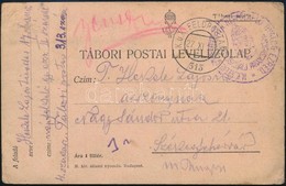 1915 Tábori Posta Levelezőlap / Field Postcard 'M.K. SZÉKESFEHÉRVÁRI NÉPFÖLKELŐ GYALOG EZRED ZÁSZLÓALJ PARANCSNOKSÁG' +  - Autres & Non Classés