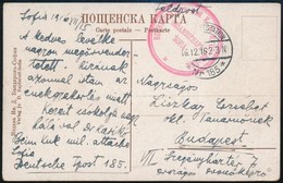 1916 Német Tábori Postán Küldött Képeslap Budapestre 'HUGHESSTATION DER K. U. K. ÖSTER-UNG. GESANDSCHAFT SOFIA' - Other & Unclassified